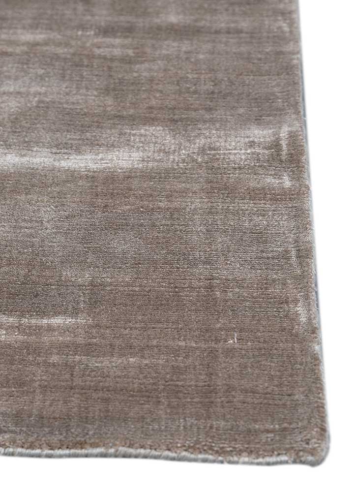 basis grey and black viscose Hand Loom Rug - Corner